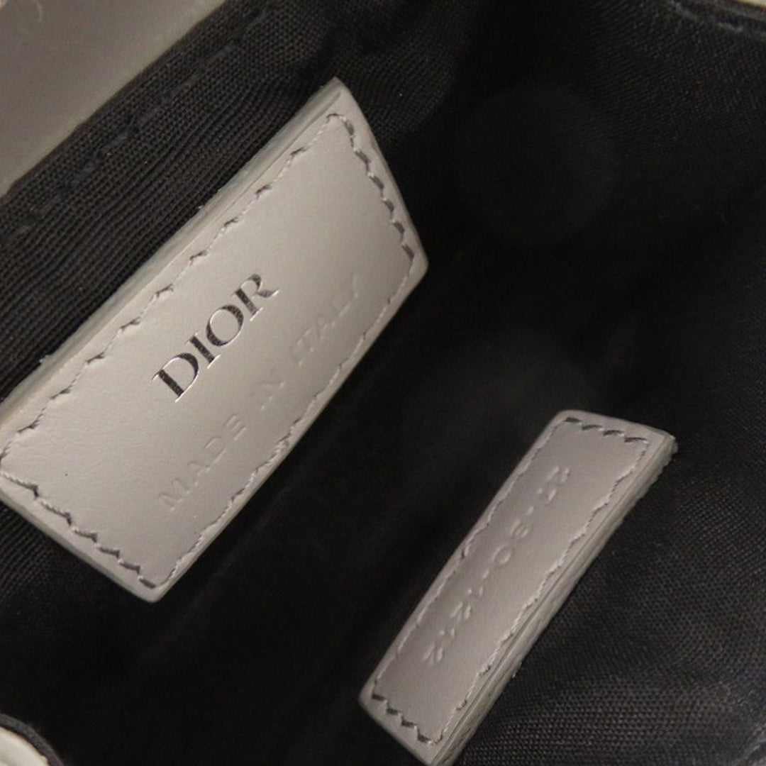 Dior Coated Toile CD Diamond Saddle Card Holder