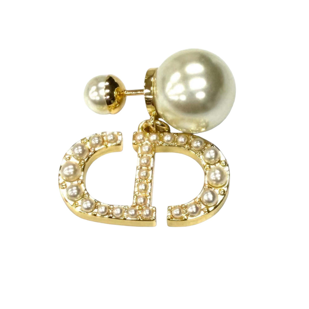 plaqué Perles fantaisie Tribales fermoir poussette Boucles d'oreilles Doré
