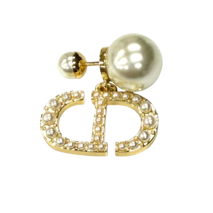 plaqué Perles fantaisie Tribales fermoir poussette Boucles d'oreilles Doré