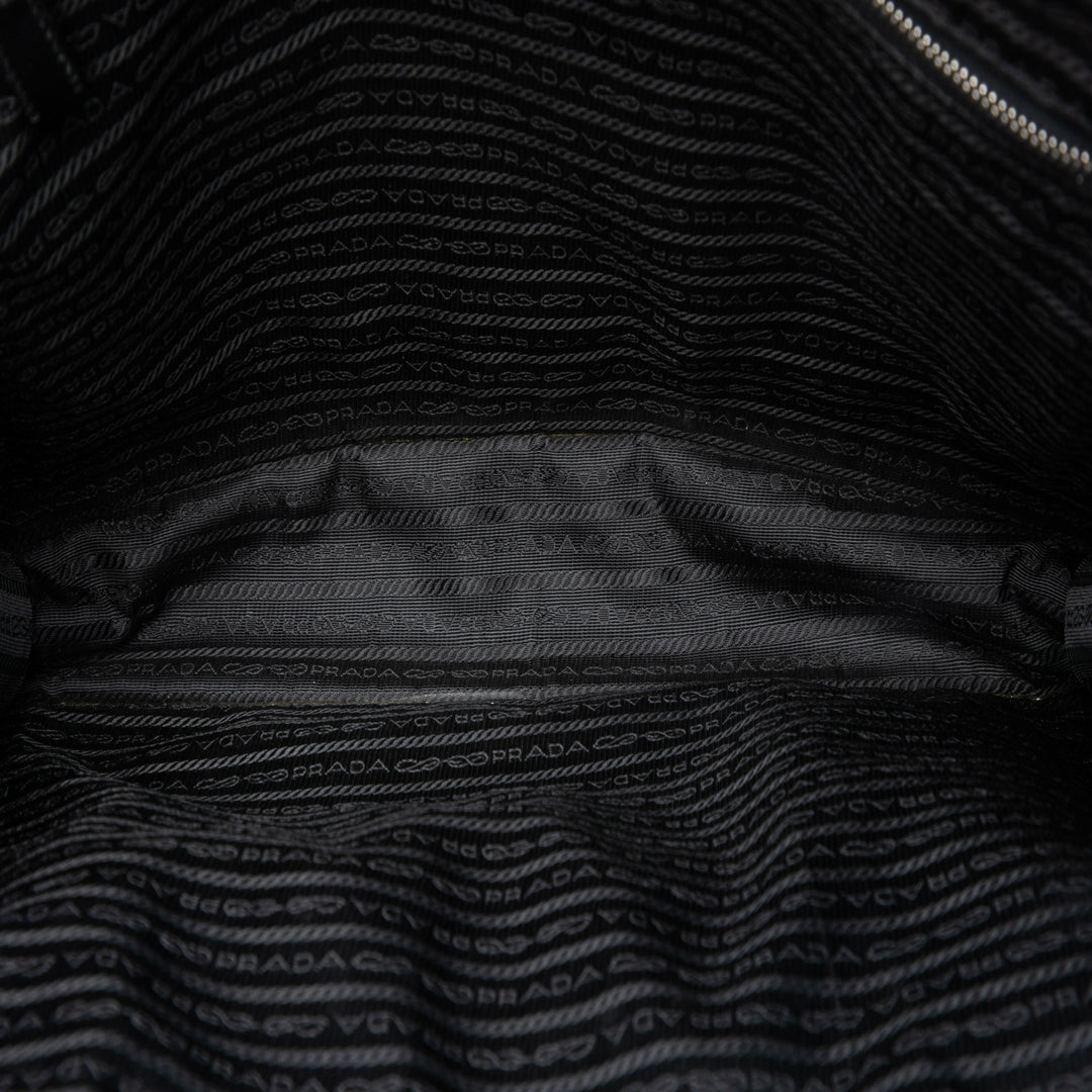Prada Saffiano Cuir Travel Front Zip Pocket Porte-documents