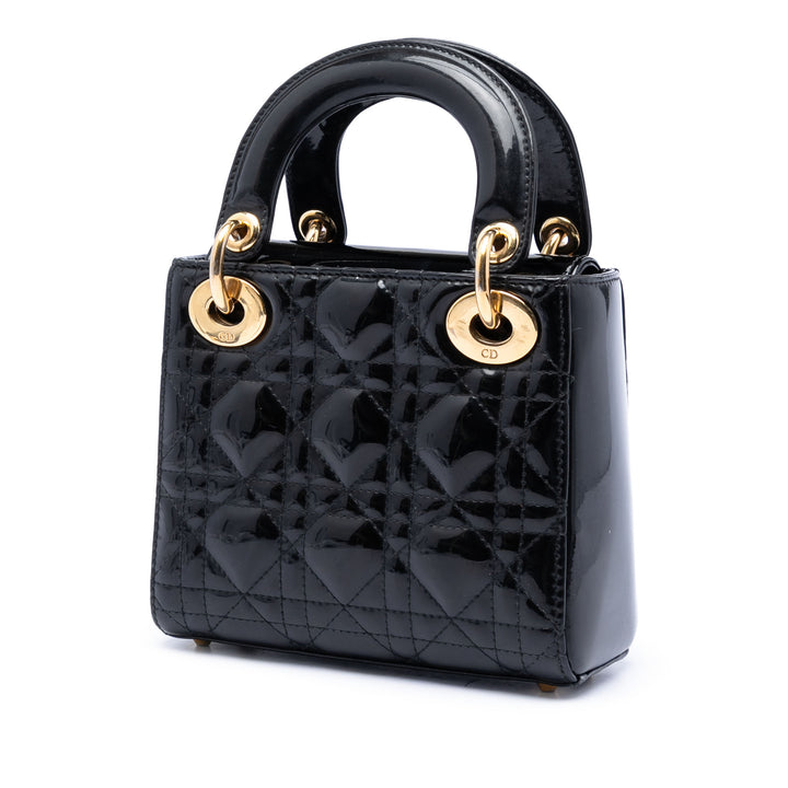 Dior Mini Cuir verni Cannage Lady Dior