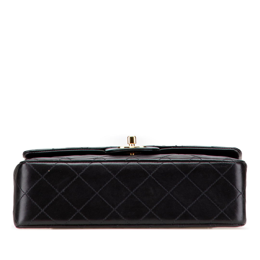 Small Classic Lambskin Double Flap Black - Gaby Paris