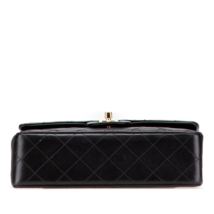 Small Classic Lambskin Double Flap Black - Gaby Paris