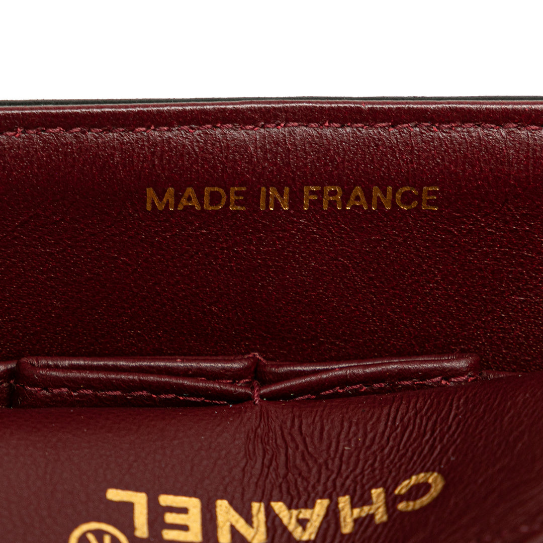 Small Classic Lambskin Double Flap Black - Gaby Paris