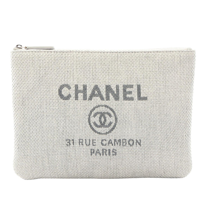 Chanel Pochette Deauville O Étui Tweed Grand Gris – vue principale – GABY PARIS