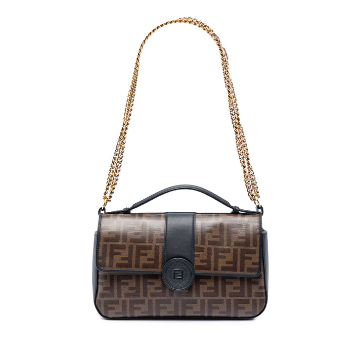 Fendi Zucca Cristal Double F Baguette Sac