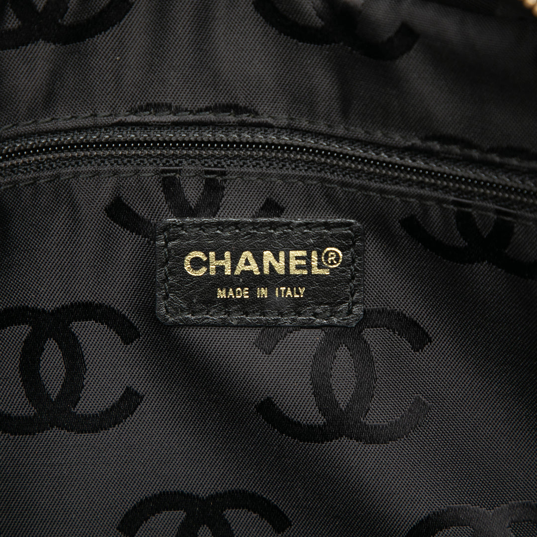 Chanel CC Cuir d’agneau Wild Stitch Sac à main Noir