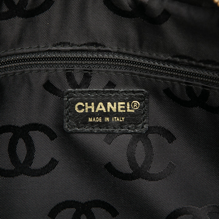 Chanel CC Cuir d’agneau Wild Stitch Sac à main Noir