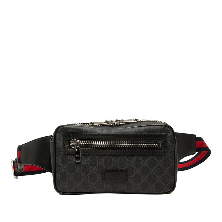 Gucci Ceinture Web GG Supreme Noir – vue principale – GABY PARIS