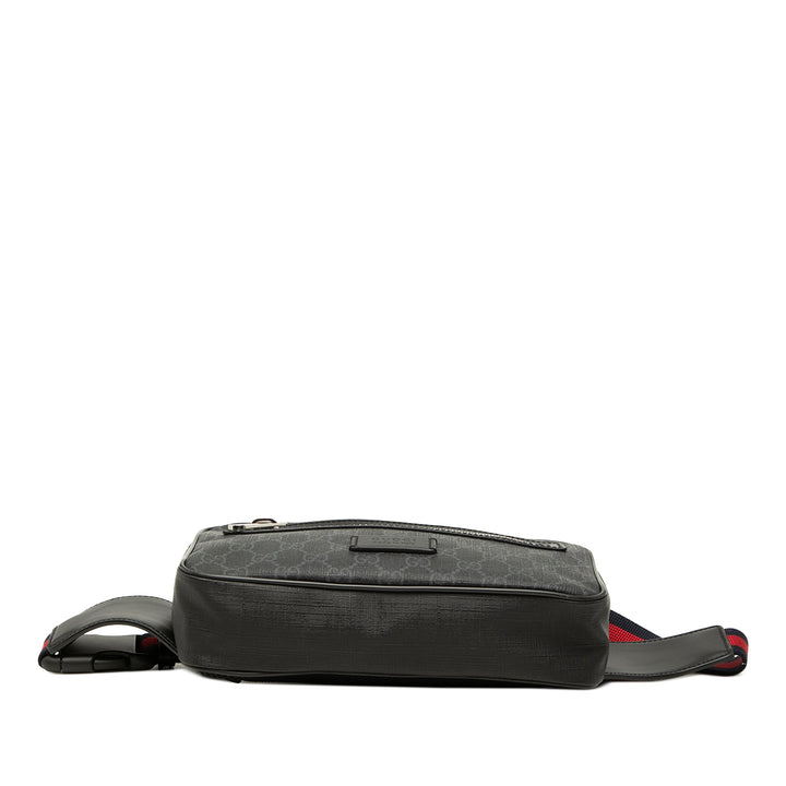 Gucci Ceinture Web GG Supreme Noir – vue 3 – GABY PARIS