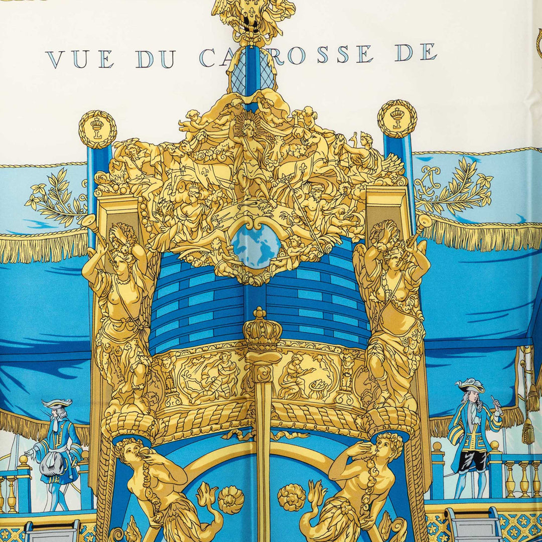 Vue Du Carrosse De Galere La Reale Foulard 90 Blanc