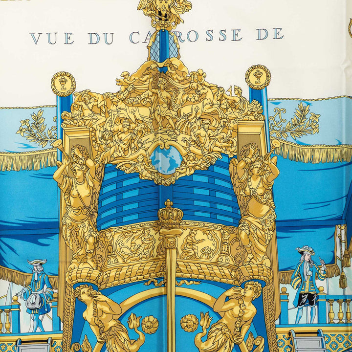 Vue Du Carrosse De Galere La Reale Foulard 90 Blanc