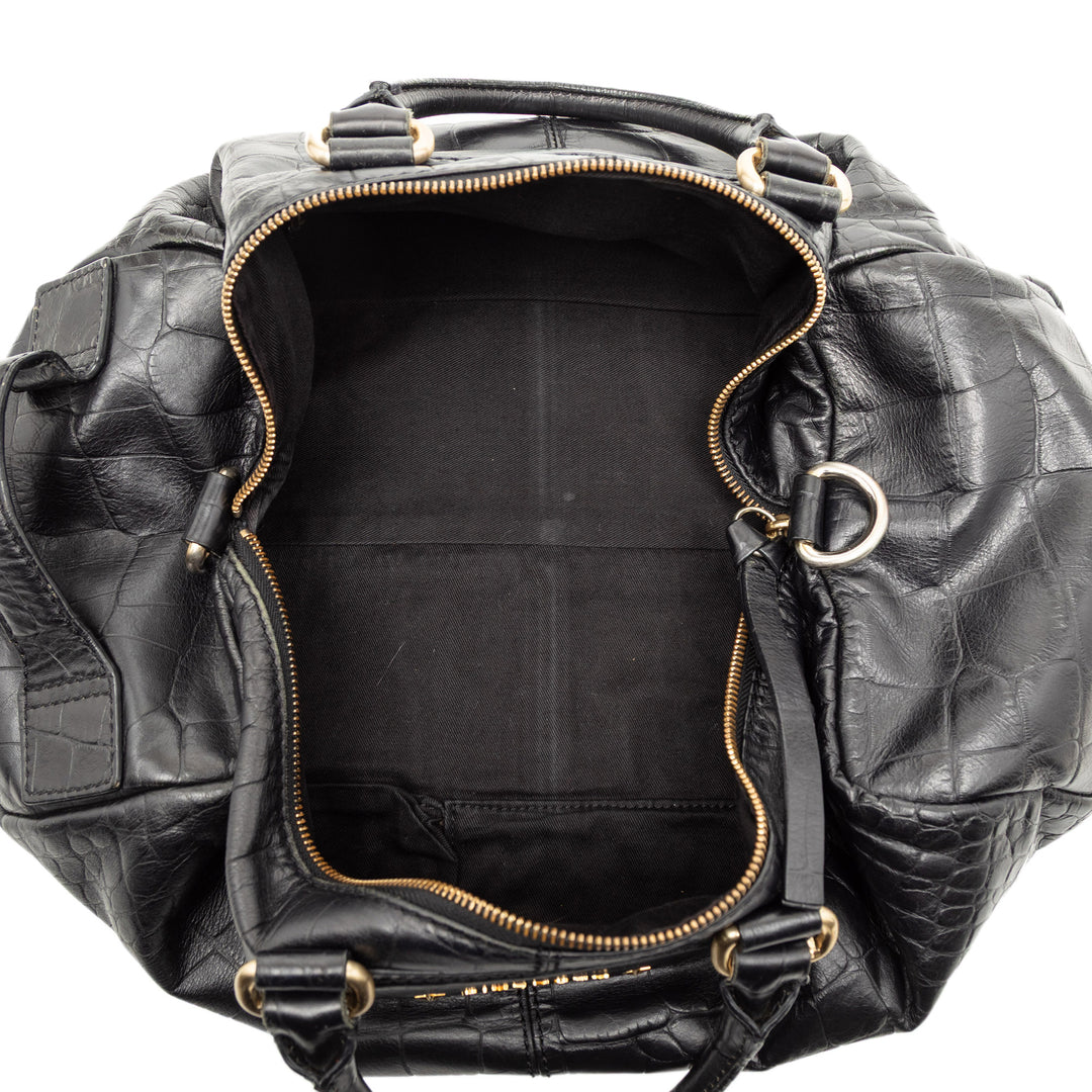 Givenchy Croc embossé Cuir Duffle Sac