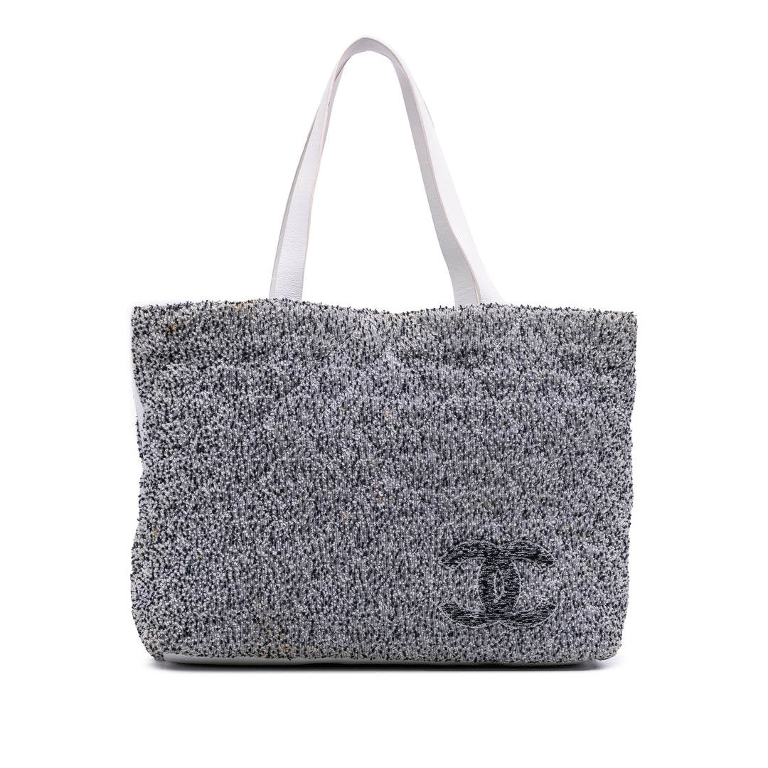 CC Terry Cloth Beach Tote Gray - Gaby Paris