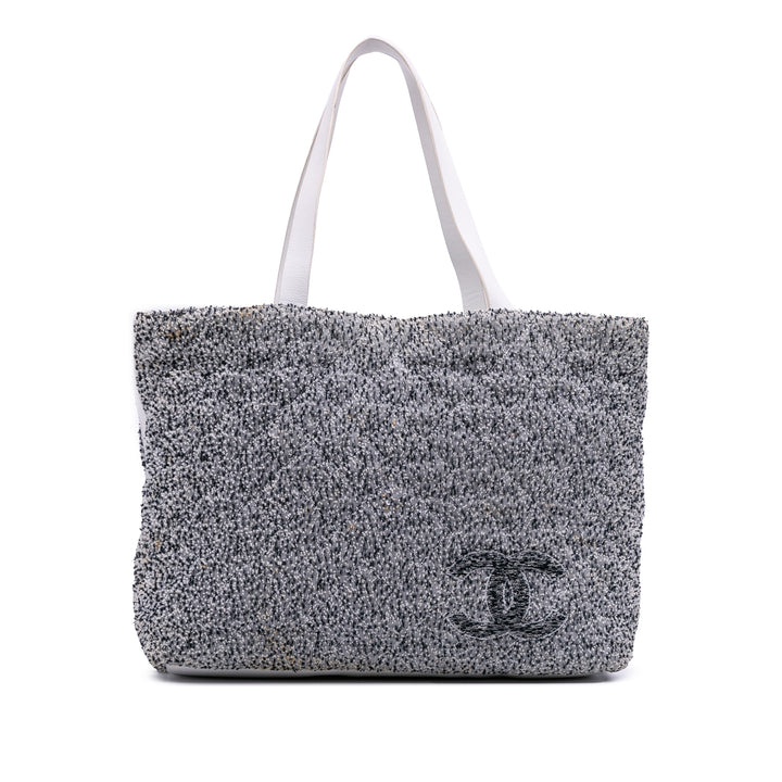 CC Terry Cloth Beach Tote Gray - Gaby Paris