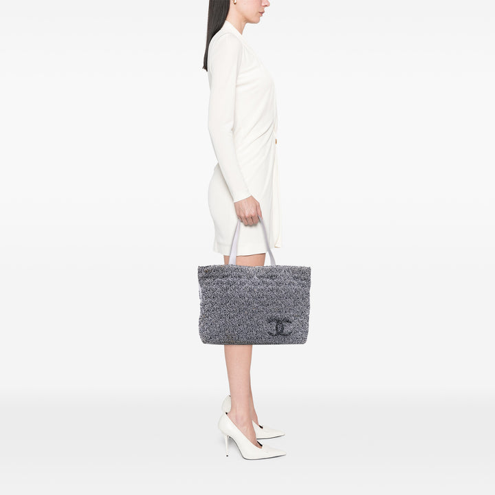CC Terry Cloth Beach Tote Gray - Gaby Paris