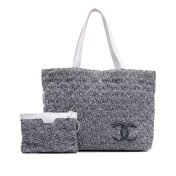 CC Terry Cloth Beach Tote Gray - Gaby Paris