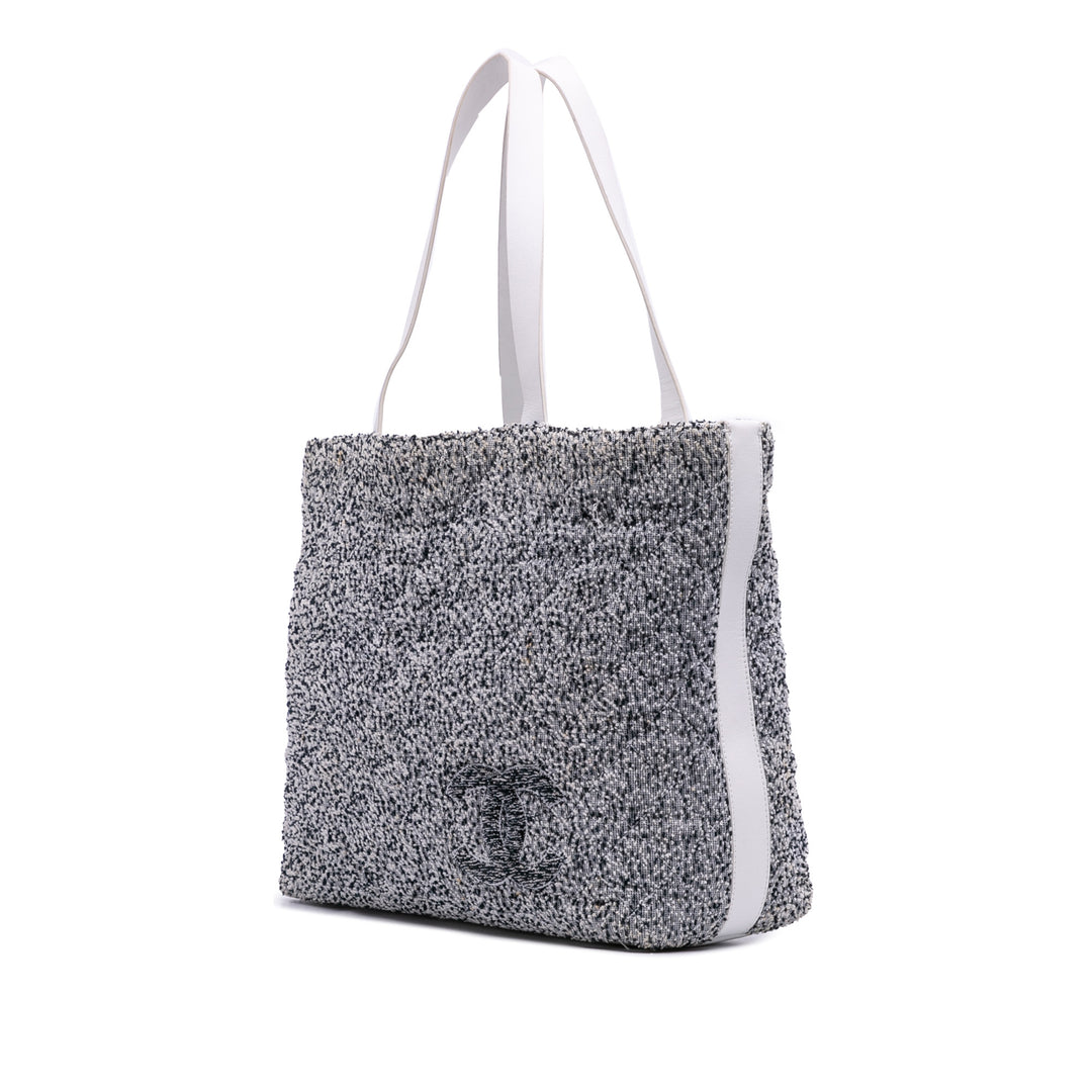 CC Terry Cloth Beach Tote Gray - Gaby Paris