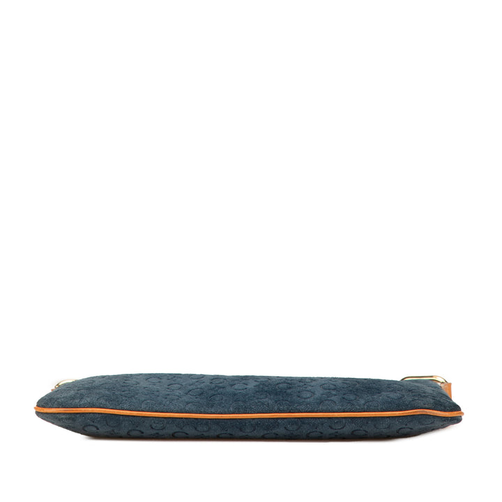 C Macadam Suede Shoulder Bag Blue - Gaby Paris