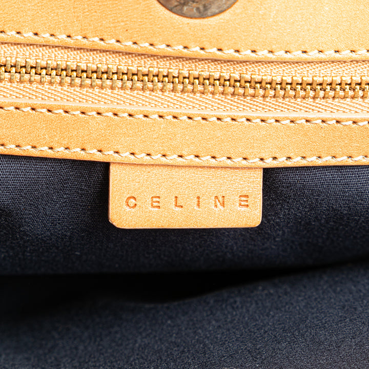 C Macadam Suede Shoulder Bag Blue - Gaby Paris