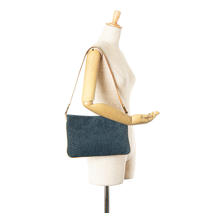C Macadam Suede Shoulder Bag Blue - Gaby Paris
