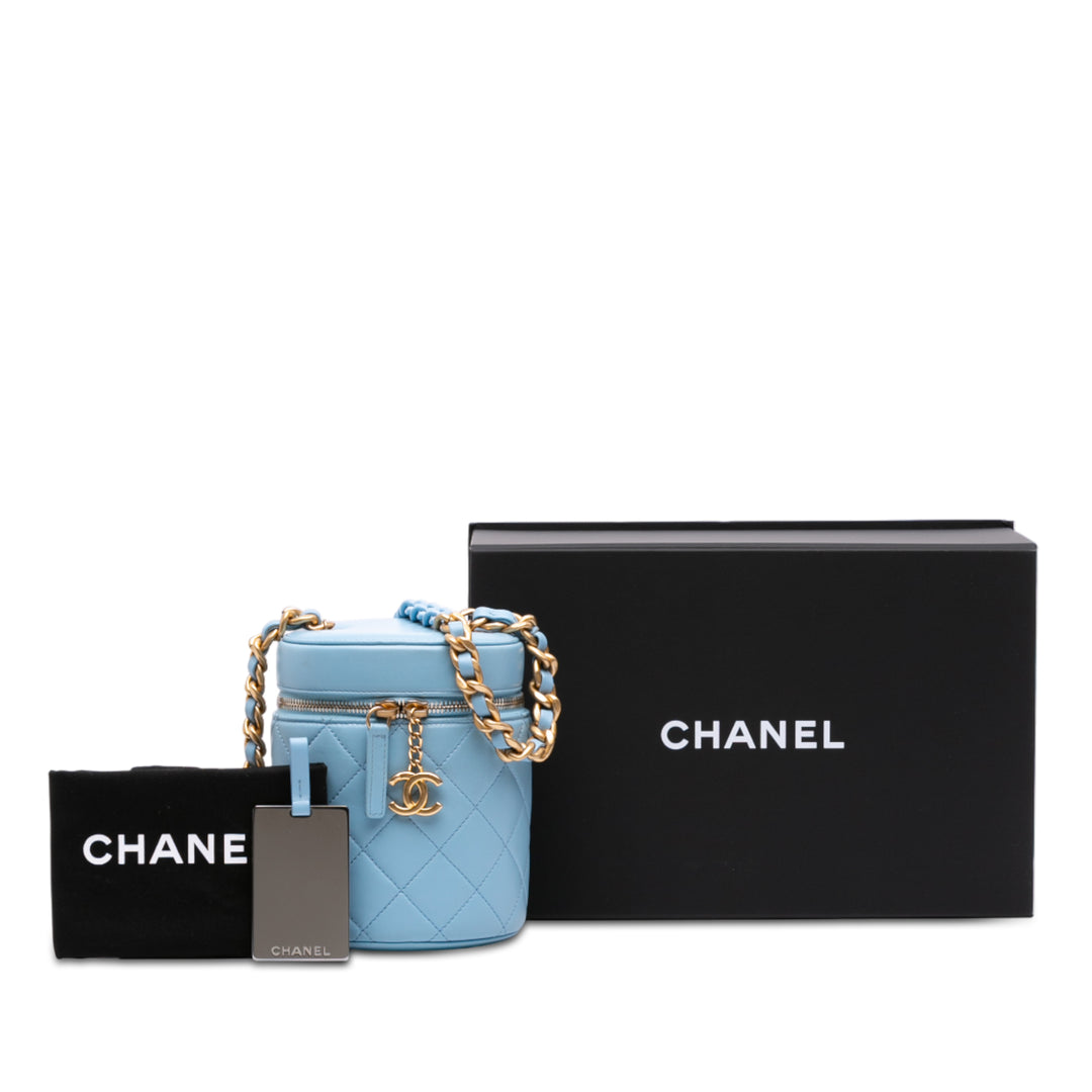 Chanel Mini CC Matelassé Cuir d’agneau Vertical Vanity