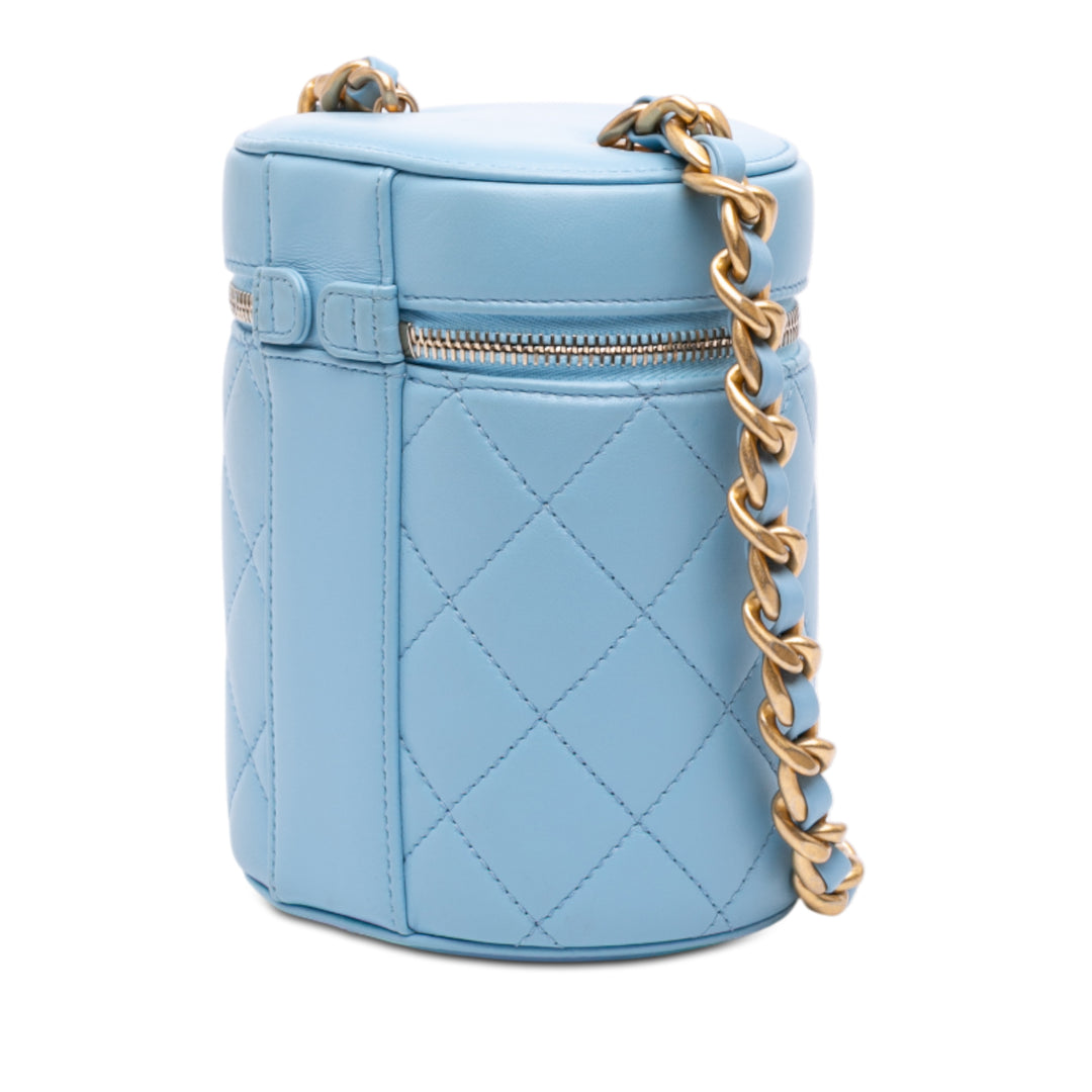 Chanel Mini CC Matelassé Cuir d’agneau Vertical Vanity