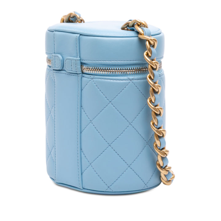 Chanel Mini CC Matelassé Cuir d’agneau Vertical Vanity