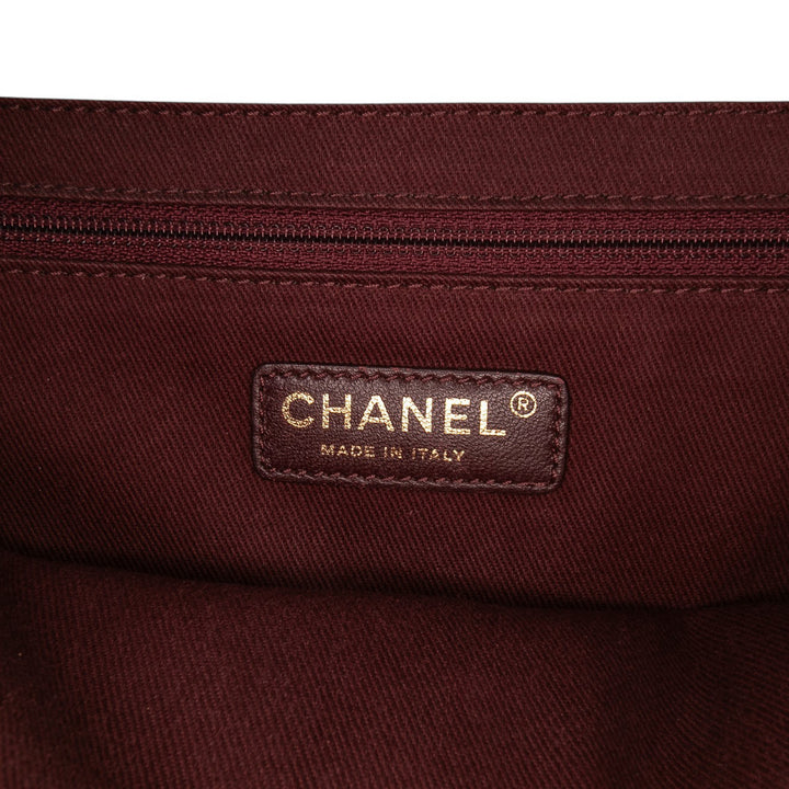 Jumbo CC Quilted Caviar Chunky Chain Flap Black - Gaby Paris