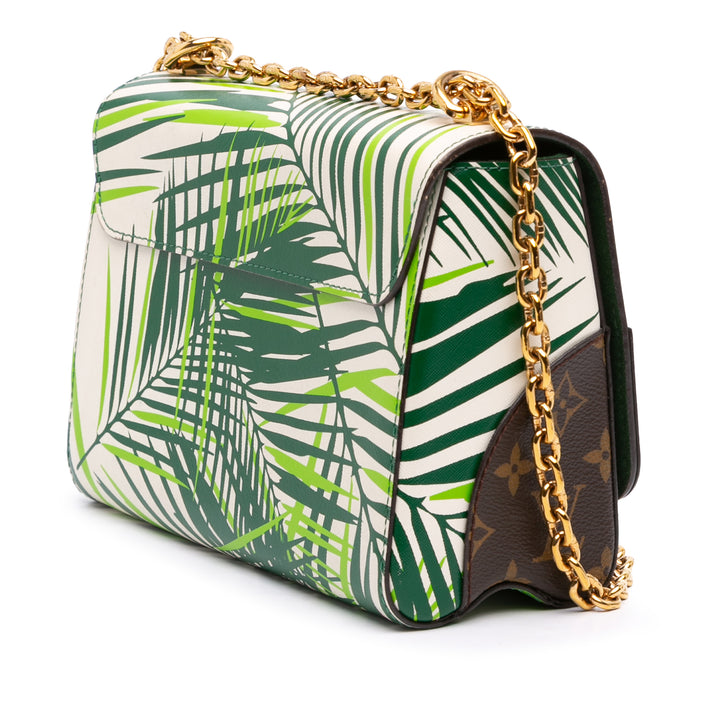 Palm Imprimé Twist MM Monogram Blanc