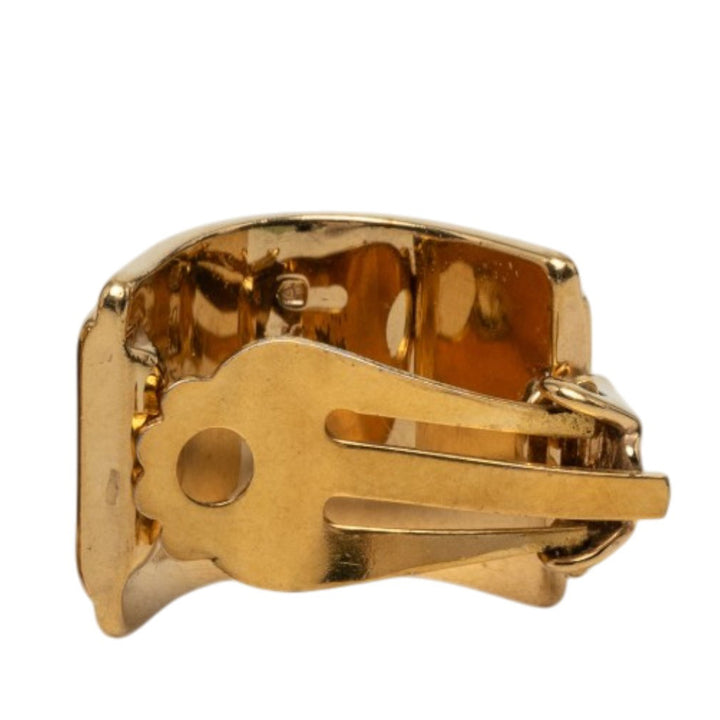 Hermès plaqué Émail Cloisonne À clip Boucles d'oreilles Métal