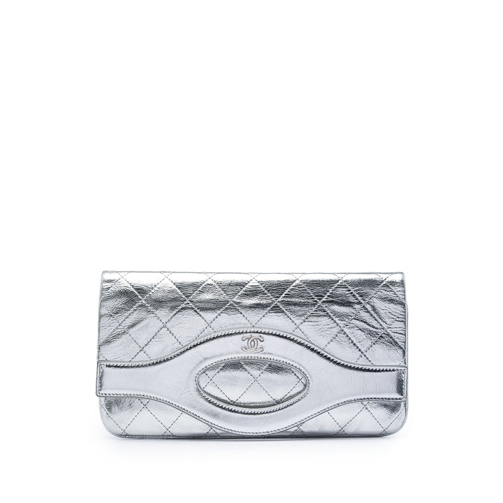 Matelassé Métallisé 31 Pochette Cuir de veau Argenté