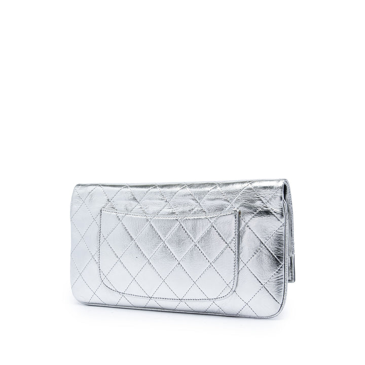 Matelassé Métallisé 31 Pochette Cuir de veau Argenté