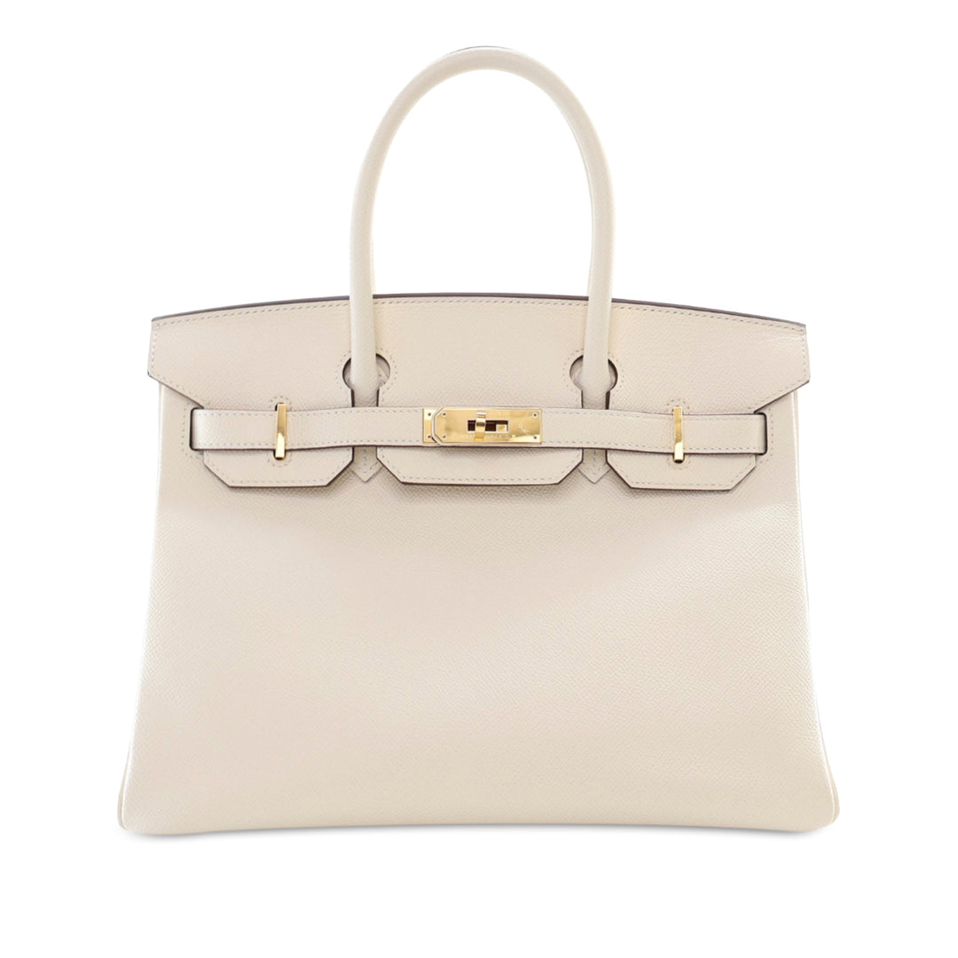 Epsom Birkin Retourne 30 White - Gaby Paris