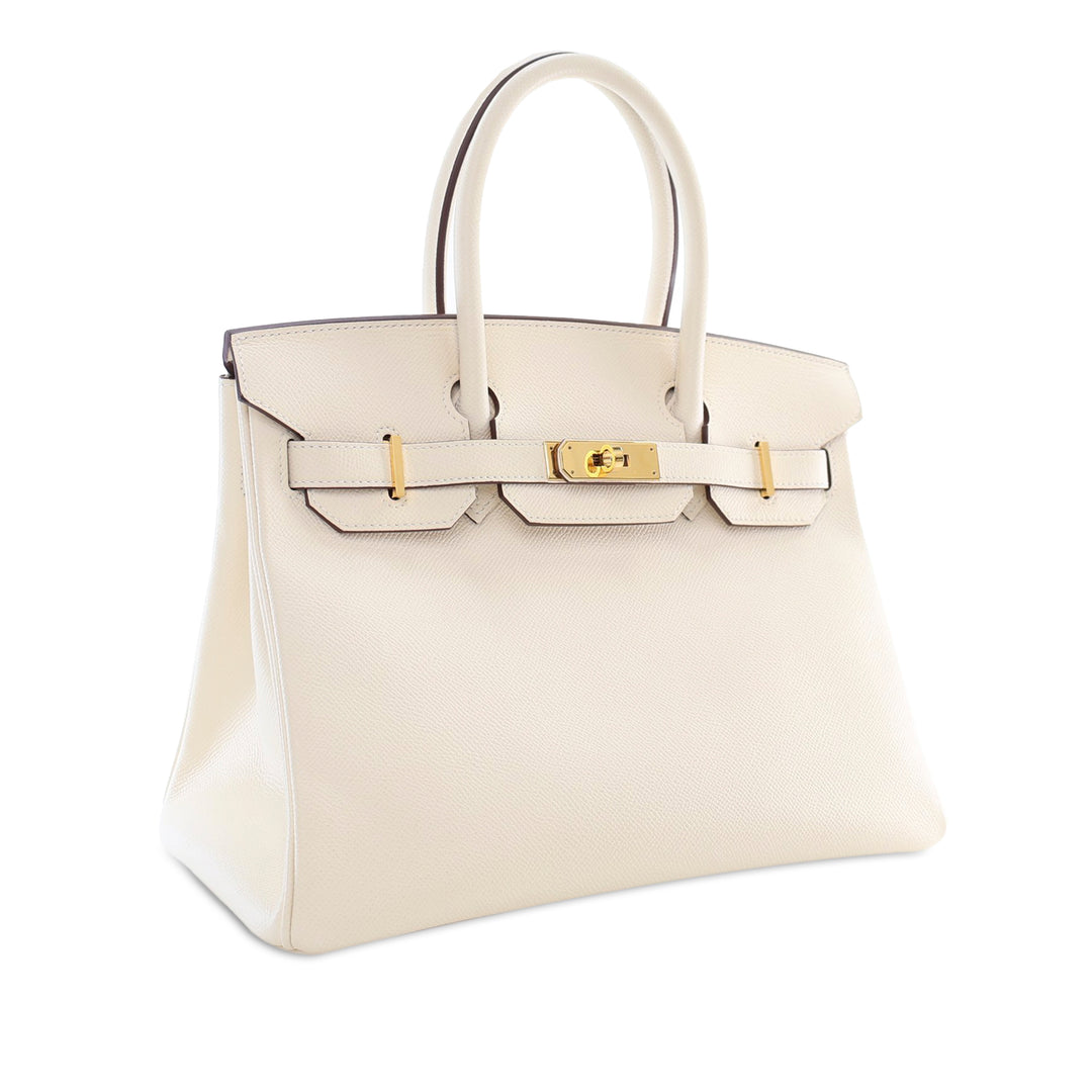 Epsom Birkin Retourne 30 White - Gaby Paris