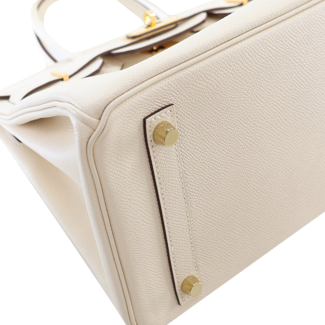 Epsom Birkin Retourne 30 White - Gaby Paris