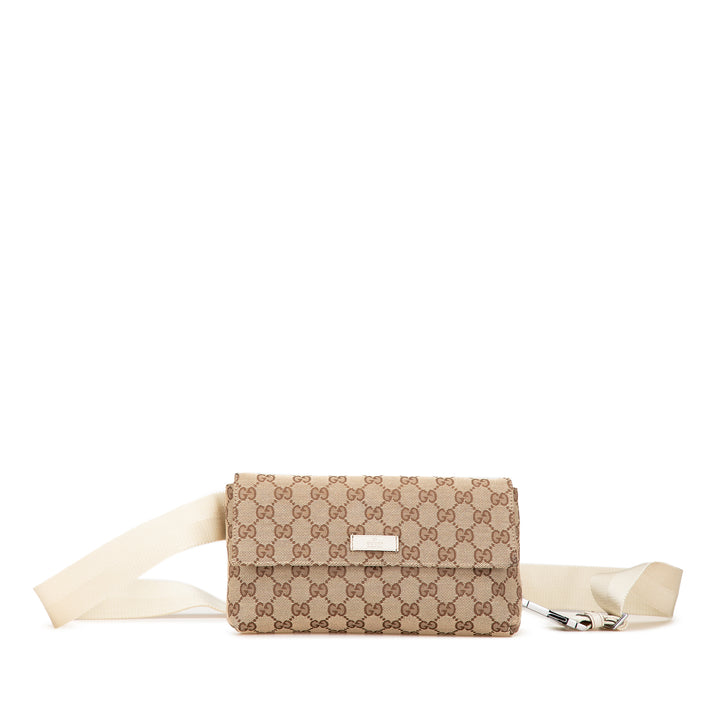 GG Canvas Belt Bag Brown - Gaby Paris