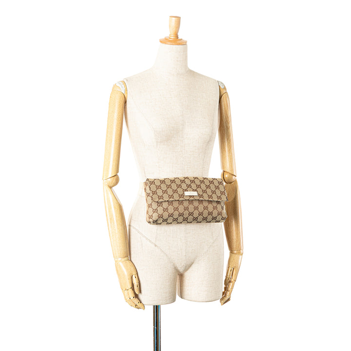 GG Canvas Belt Bag Brown - Gaby Paris
