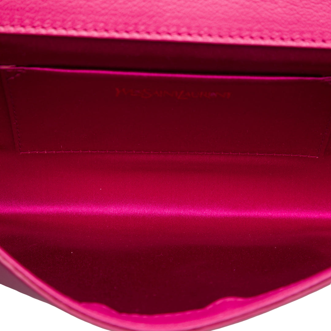 Saint Laurent Small Textured Cuir de veau Belle De Jour Pochette