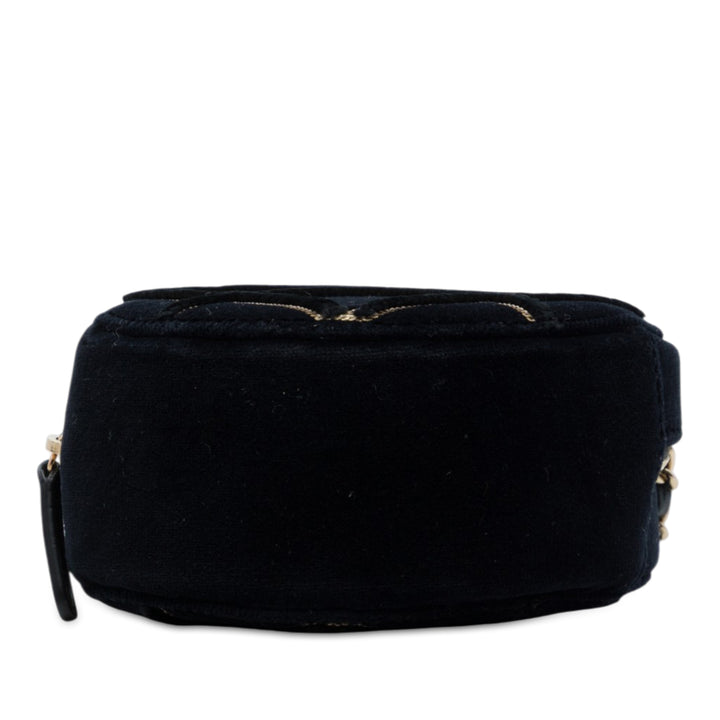 Perle Sequins Rond Sac Noir