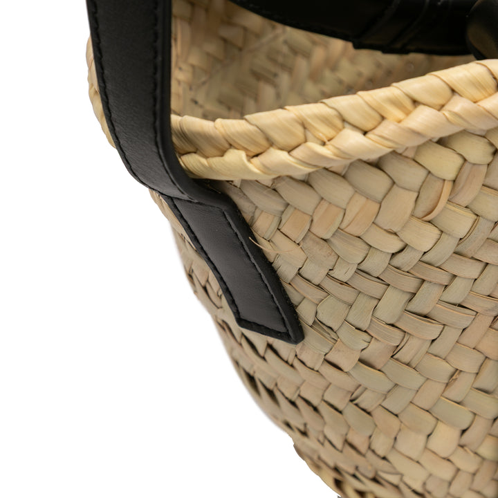 Chloé Small Raffia et Smooth Cuir de veau Sense Basket Cabas
