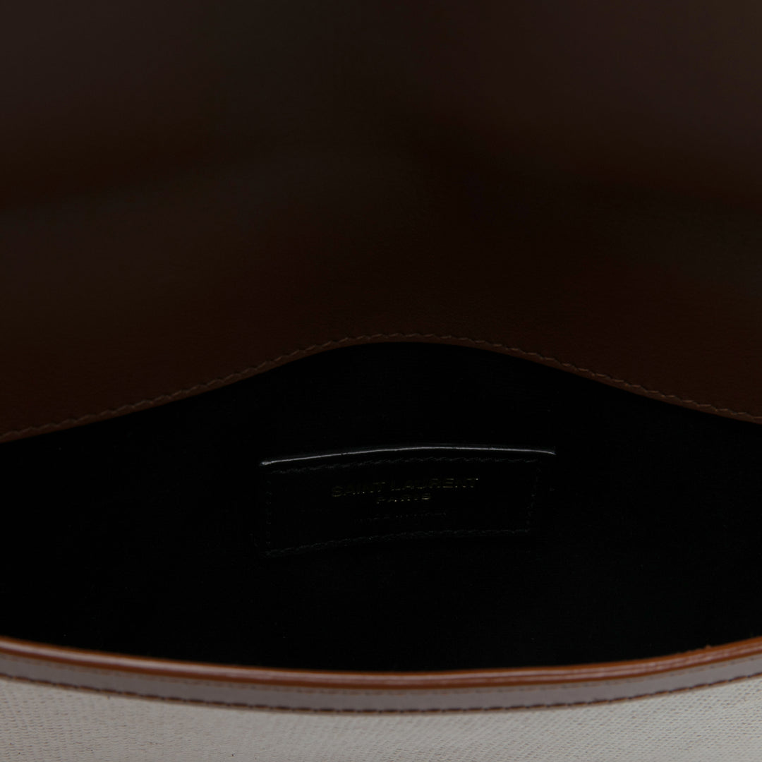 Saint Laurent Uptown Pochette Marron – vue 4 – GABY PARIS