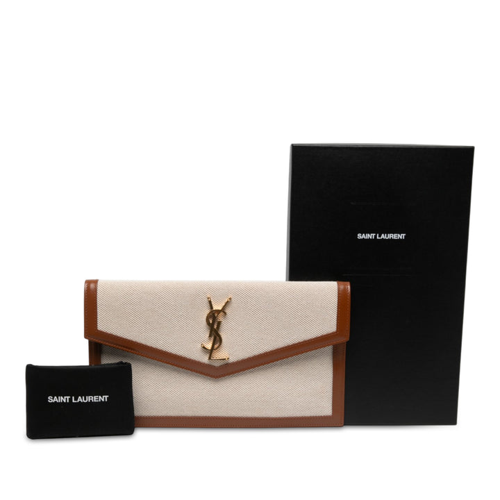 Saint Laurent Uptown Pochette Marron – vue 6 – GABY PARIS