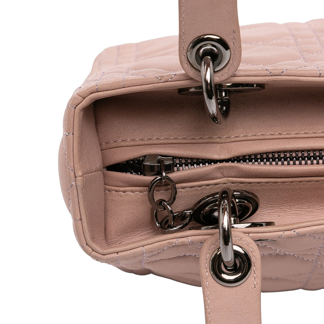 Dior Medium Cuir d’agneau Cannage Lady Dior Rose – GABY PARIS Authentique