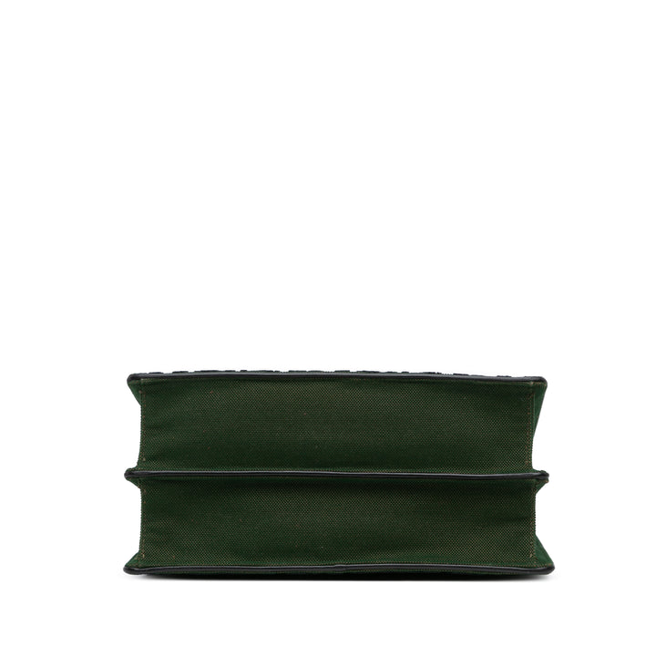 Oblique Velvet Diorama Satchel Green - Gaby Paris
