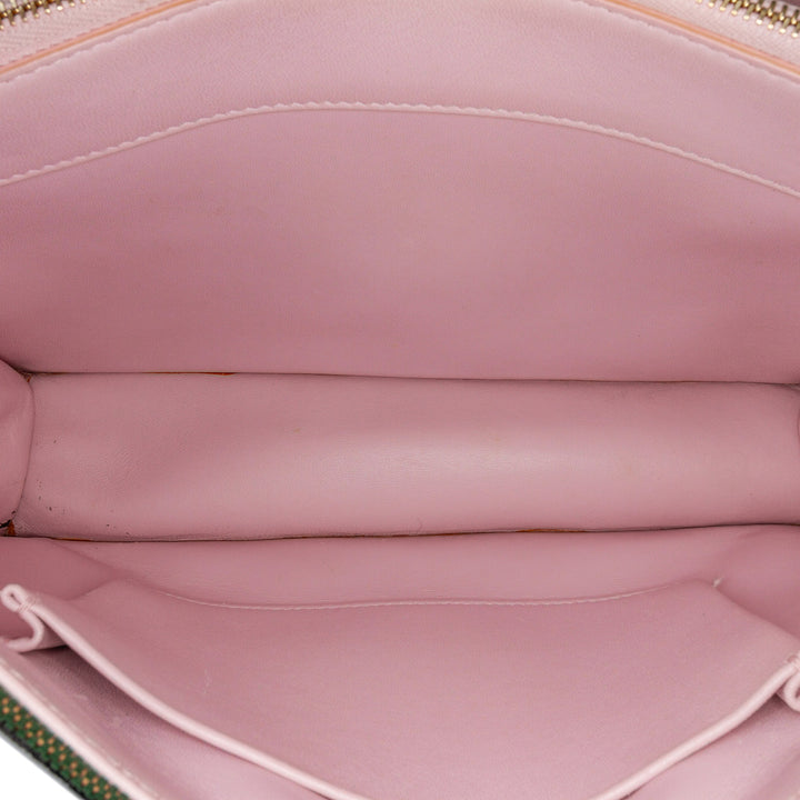 Oblique Velvet Diorama Satchel Green - Gaby Paris