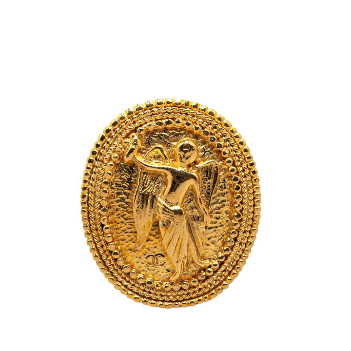 Gold Plated Angel Brooch Gold - Gaby Paris