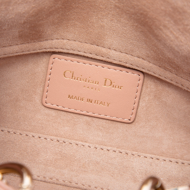 Dior Cannage Lady D Joy Micro Cuir d'agneau Rose