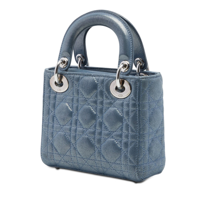 Dior Mini Iridescent Cuir d’agneau Cannage Lady Dior
