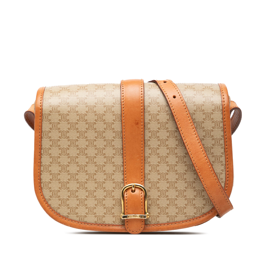 Celine Sac bandoulière Macadam Toile enduite Beige – vue principale – GABY PARIS